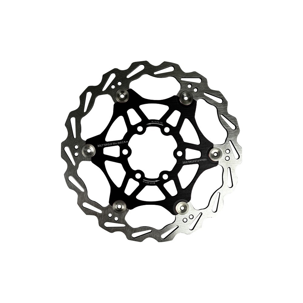 Disco de freno flotante 160 mm separación 48 mm (2 colores) (Negro)