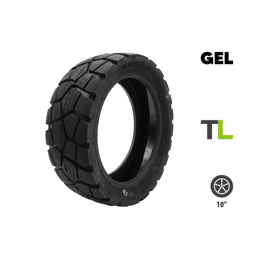 Neumático 80/50-6,5 (10x3-6.5) sin cámara gel anti pinchazos Dualtron