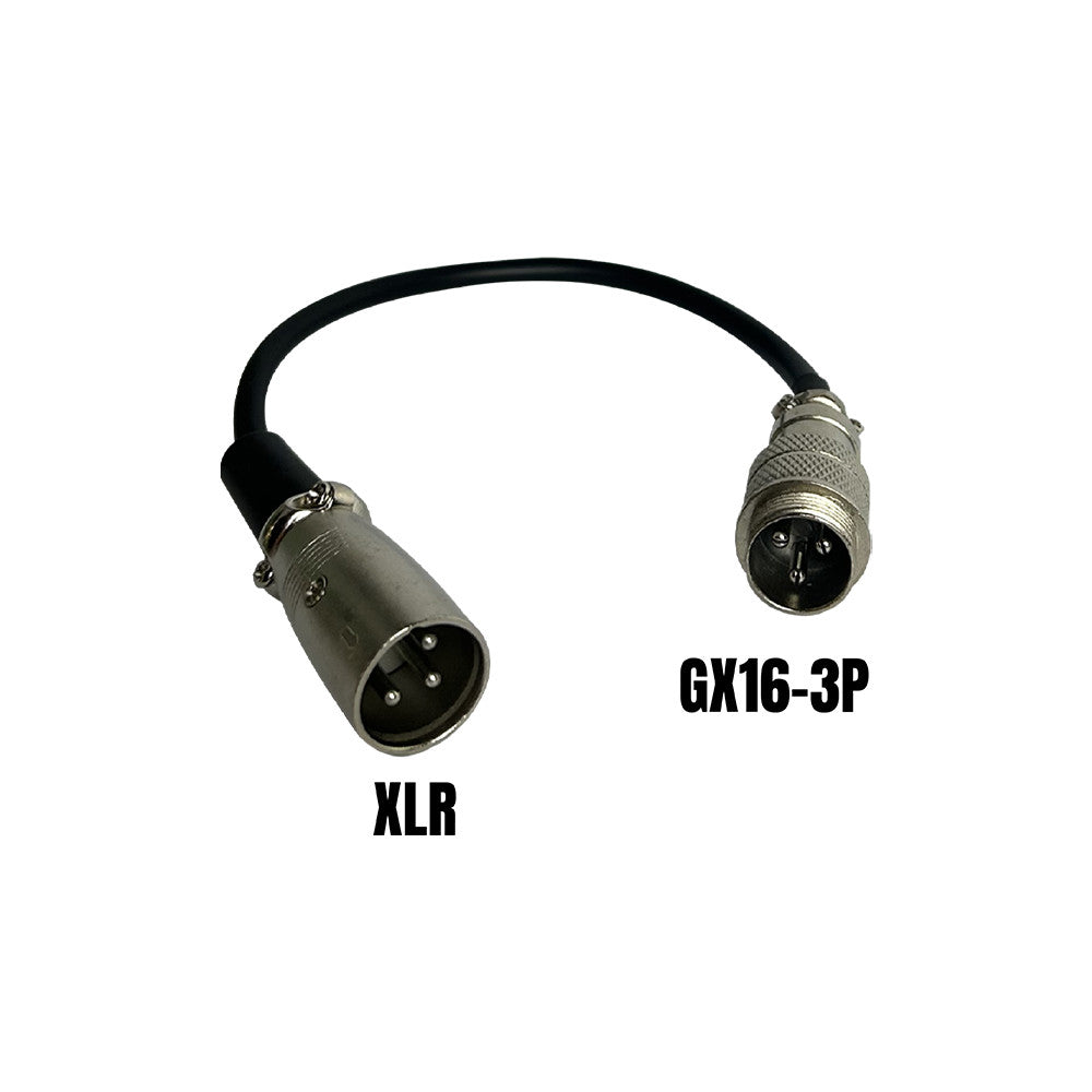 Adaptador GX16-3P macho a XLR macho