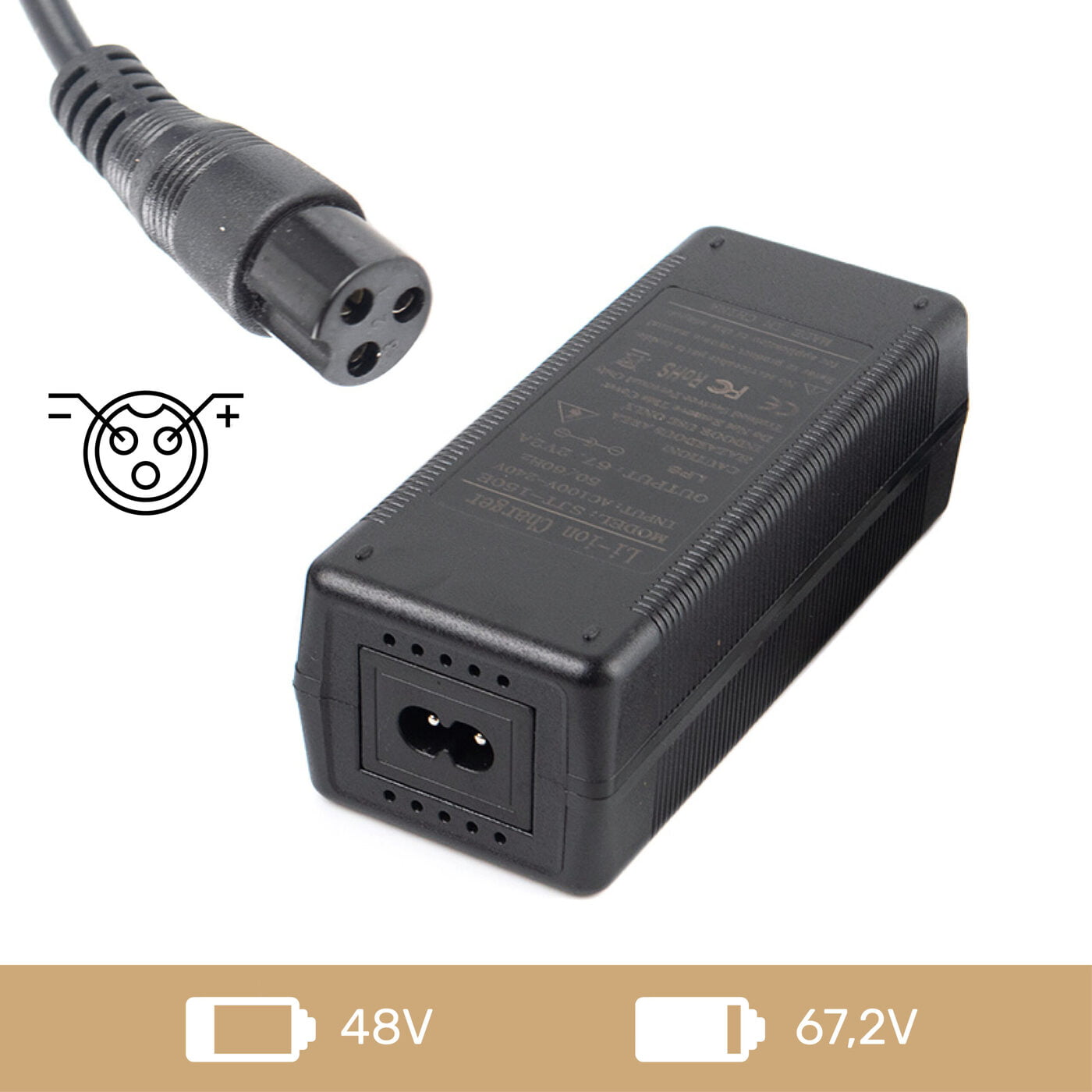 CARGADOR 60V 2A CONECTOR GX16