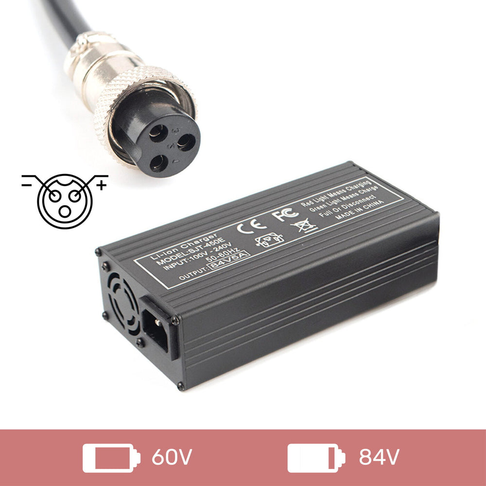 CARGADOR 72V 5A CONECTOR GX16