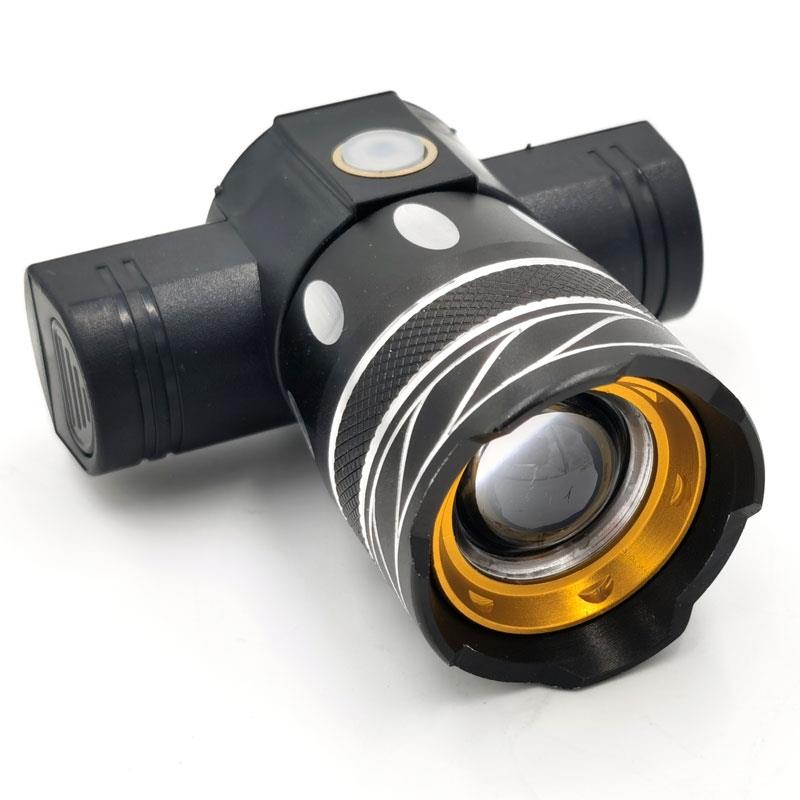 Phare LED rechargeable avec support de guidon