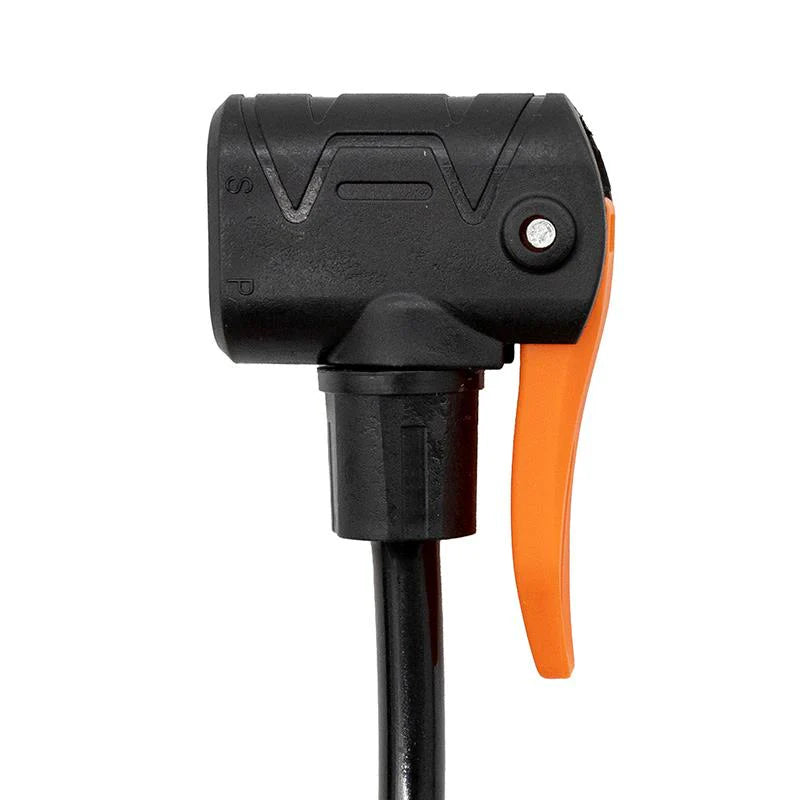 Inflador de pie con manómetro