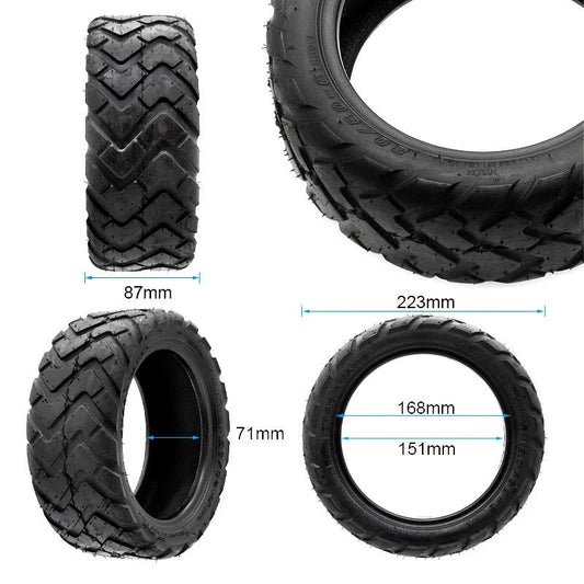 TUOVT Tubeless Offroad-Reifen 80/65-6 (10×3) (255×80) kompatibel mit Dualtron-Scootern Zero 10x KuGoo M4