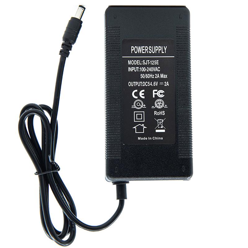 Cargador 48v (salida 54,6v) 2A conector DC 5,5mm