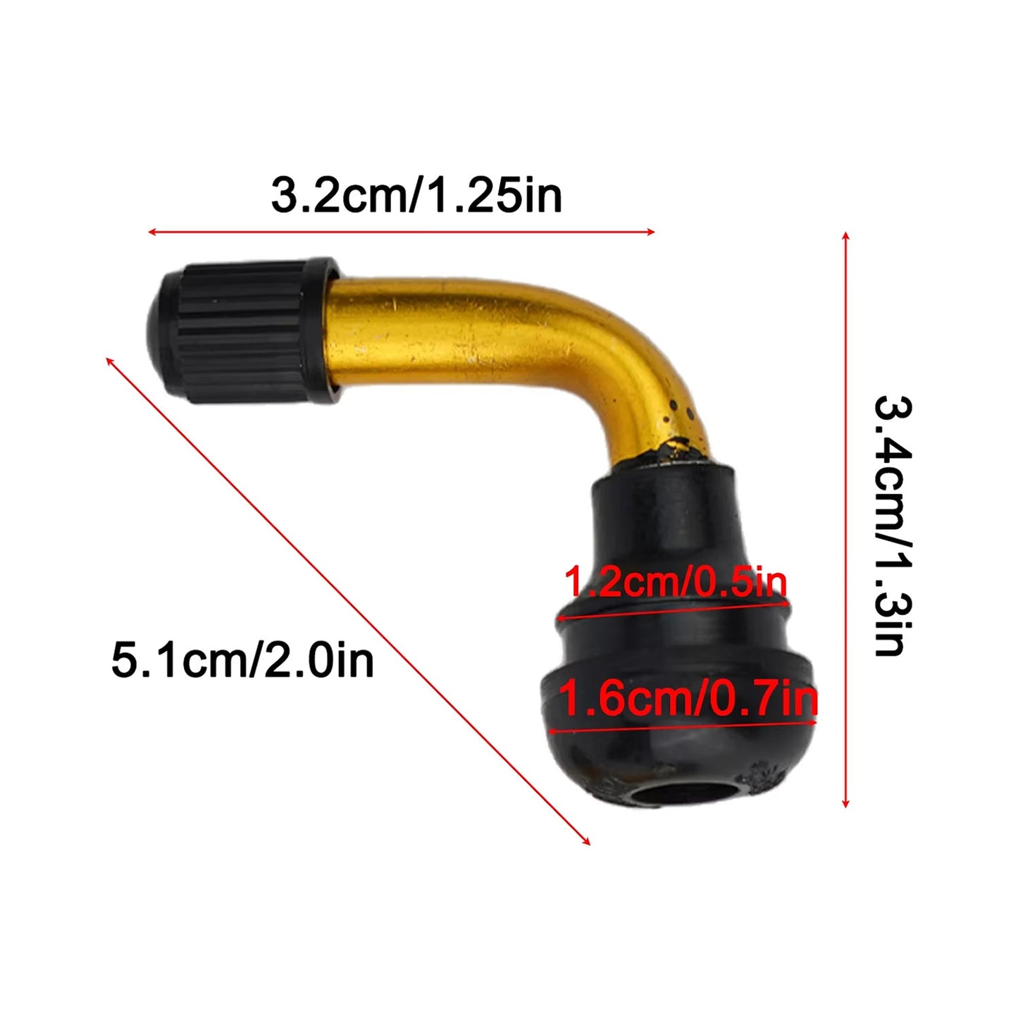 Valve courbée tubeless – 4 tailles