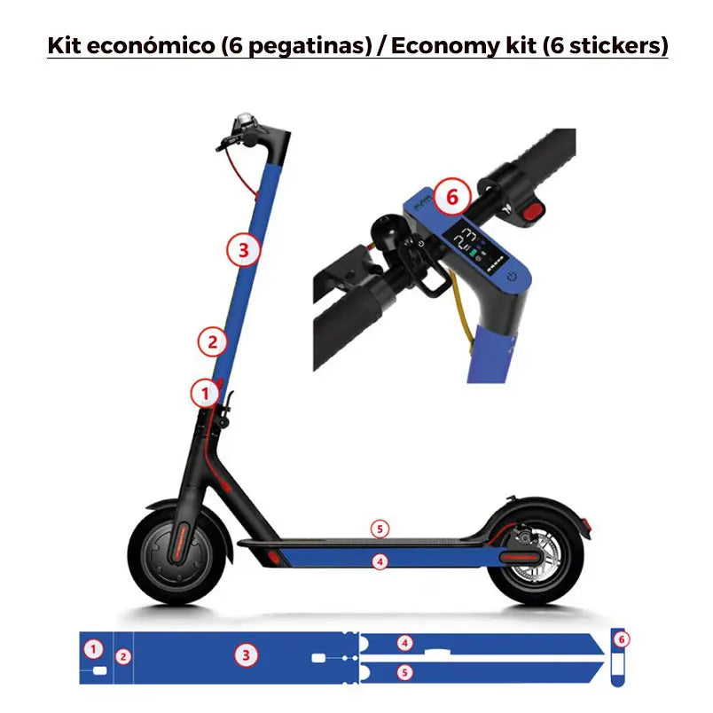 Vinilo Redbull X KTM para Xiaomi (Negro) – KIT COMPLETO (26 PEGATINAS) + BASE PRO/PRO2