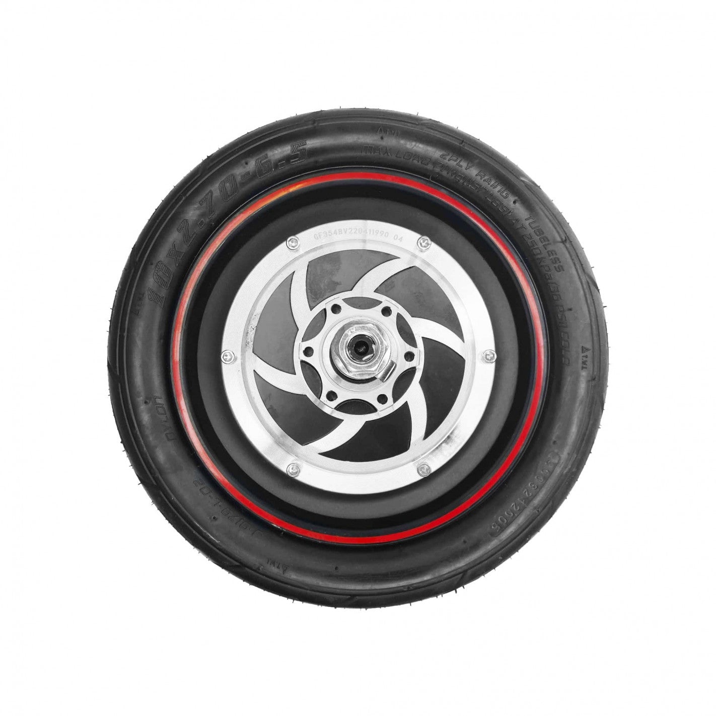 ZWHEEL 600W Motor + 10' Neumático Tubeless Cable Interior Eje Ø15mm T4