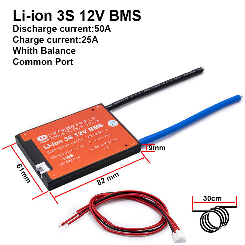 Bms Daly 3S 12V 50A