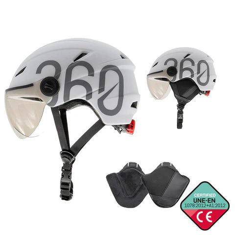 CASCO GLOOB Urban blanco - gris orejeras extraibles