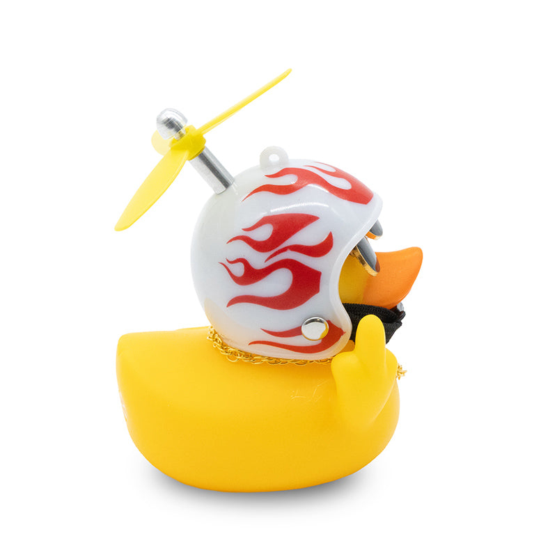 PTO-007 Pato casco hélice fuego con dedo