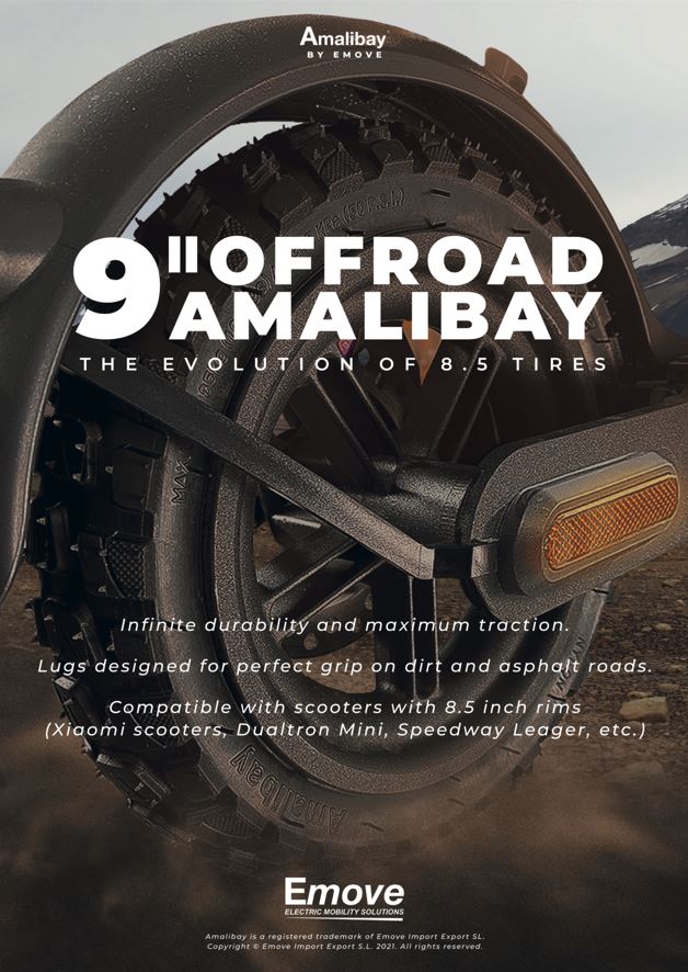 ruedas de 9×2 off-road para xiaomi (dos unidades + cámaras de aire)