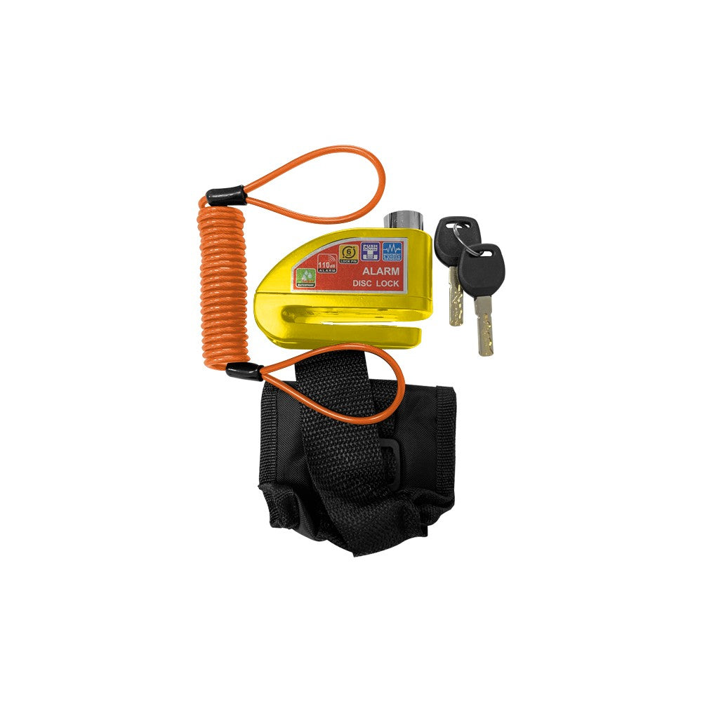 Antirrobo bloque disco con alarma (Amarillo)
