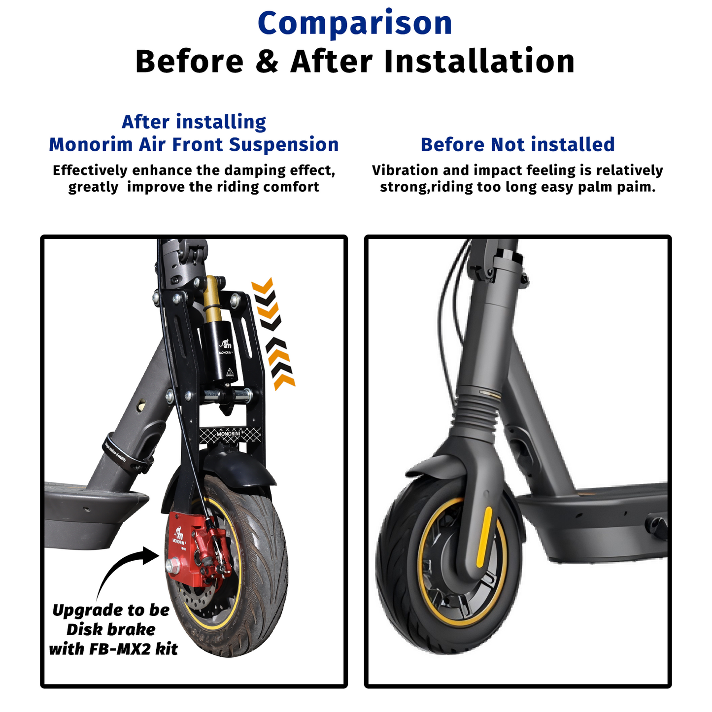 Suspension MONORIM delantera de aire Segway Max Ninebot Serie G2/G65 (MG2)