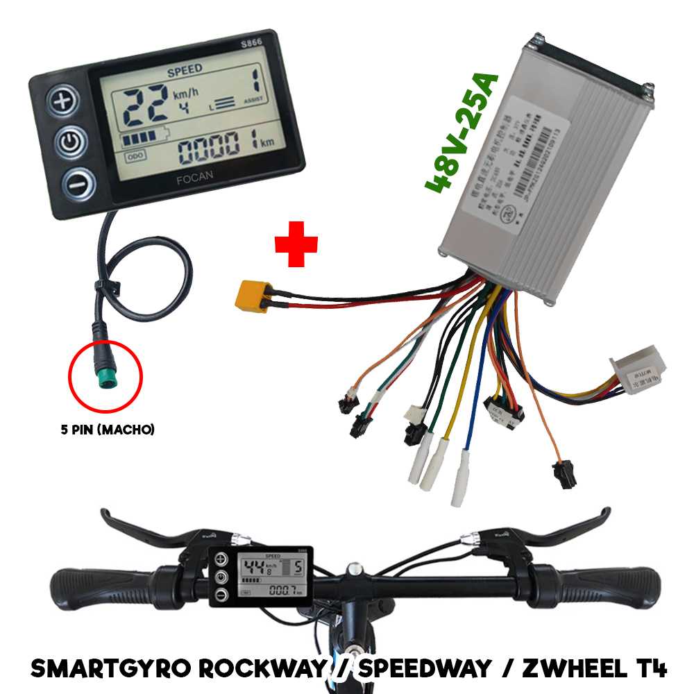 (KIT S866 + JP 48V) DISPLAY PANTALLA + CONTROLADORA JP 48V COMPATIBLE