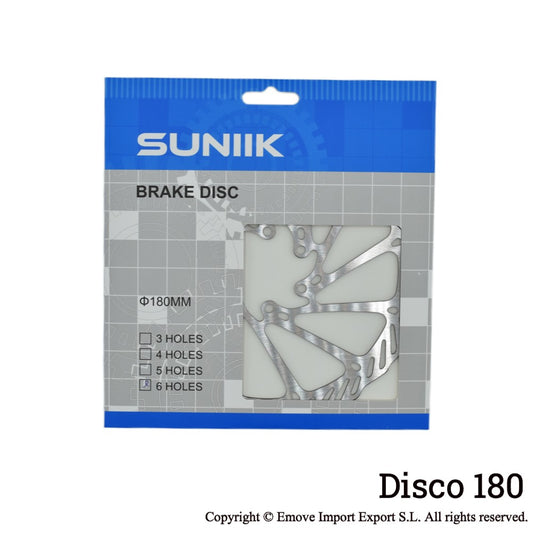 Disco de freno rayado 6 agujeros 180mm