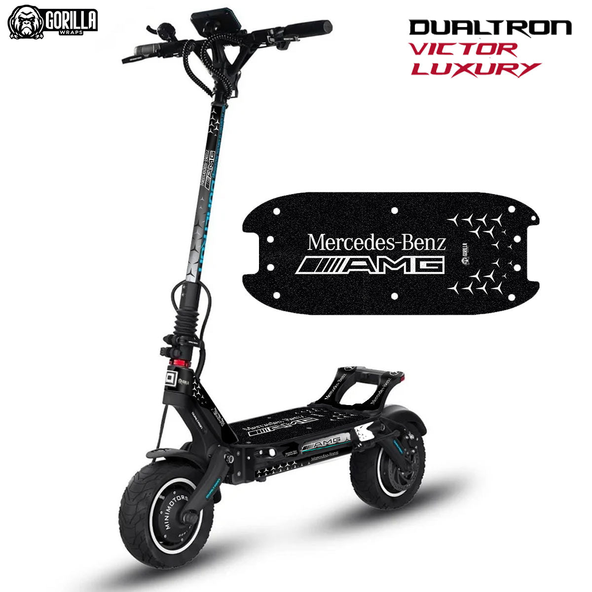 Autocollants Redbull X KTM pour Xiaomi (noir) – KIT COMPLET (26 autocollants) + BASE PRO/PRO2