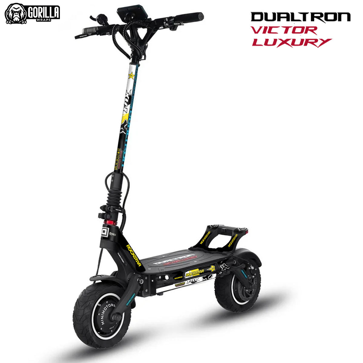 Autocollants Redbull X KTM pour Xiaomi (noir) – KIT COMPLET (26 autocollants) + BASE PRO/PRO2