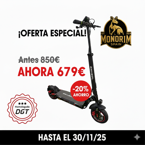 Patinete ZWHEEL ZRino DUO Homologado DGT (OFERTA 31-12-25)