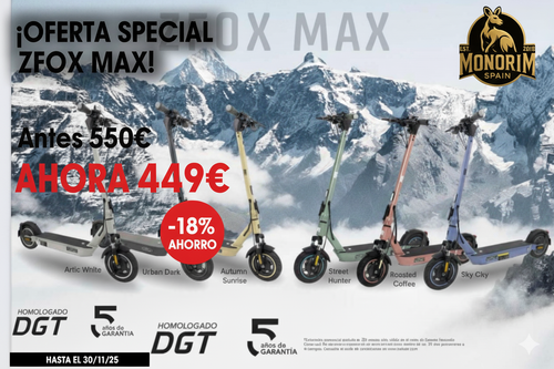 Patinete Zwheel ZFox Max Homologado DGT (OFERTA 31-12-25)