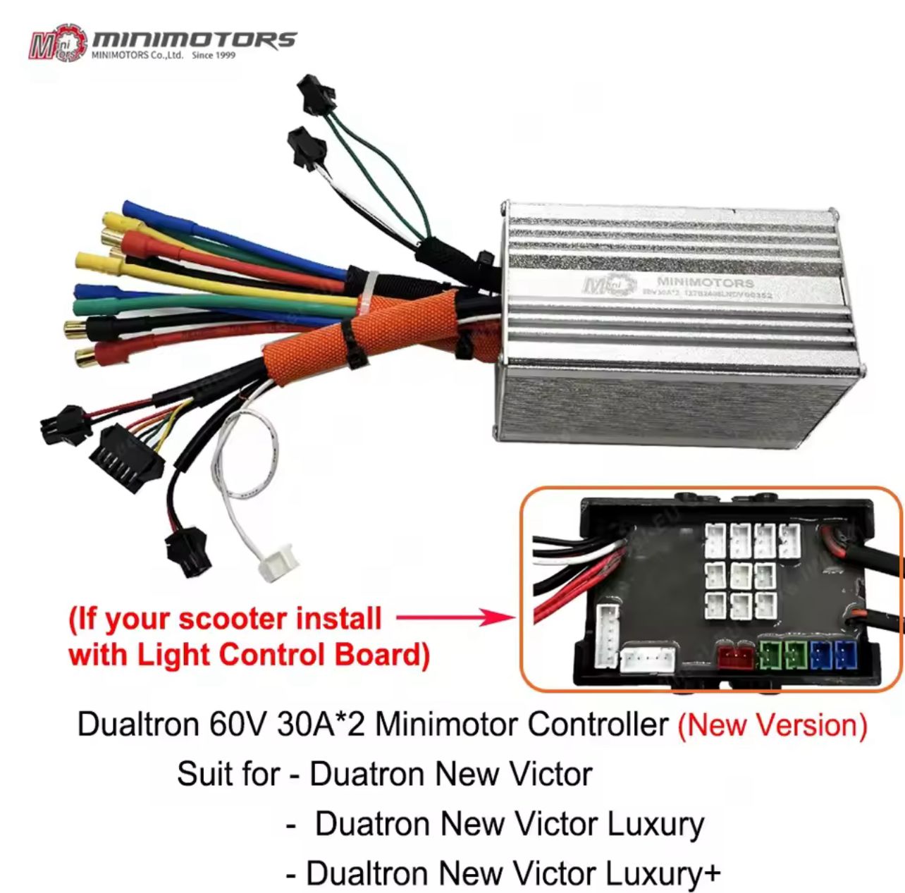 Controladora 60V 30A Minimotors – original Dualtron Victor/Victor Luxury NUEVA VERSION