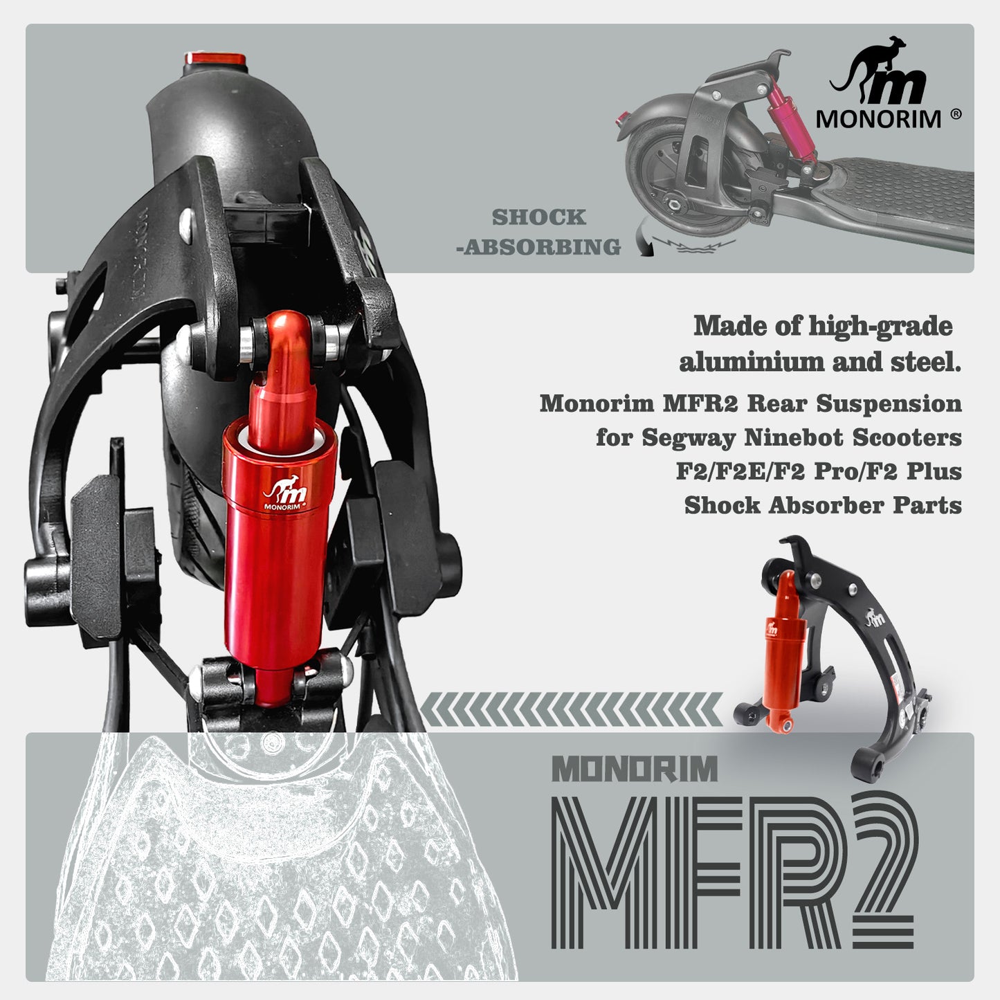 Suspension MONORIM trasera Segway Ninebot Serie F (MFR2)