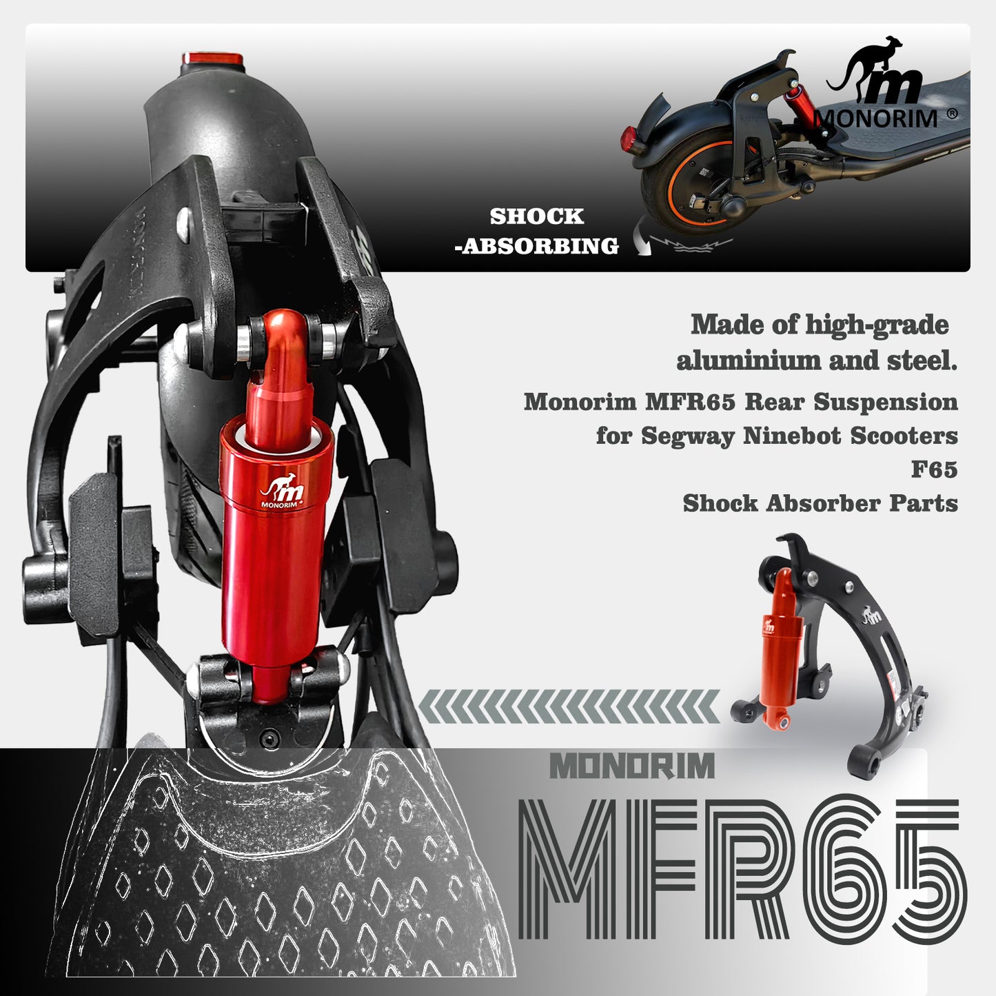 Suspension trasera MONORIM para Segway F65/F65I