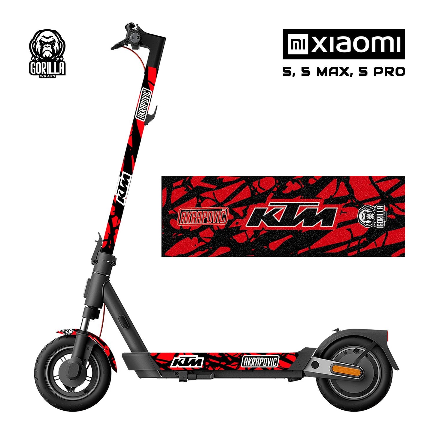 Vinilo KTM Red con base antideslizante para Xiaomi 5 / 5 PRO / 5 MAX / 4 PRO 2 GEN