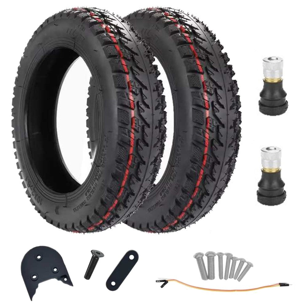 Kit 2 Cubiertas Offroad 10" pulgadas + 2 Válvulas de aire + Kit Alzad
