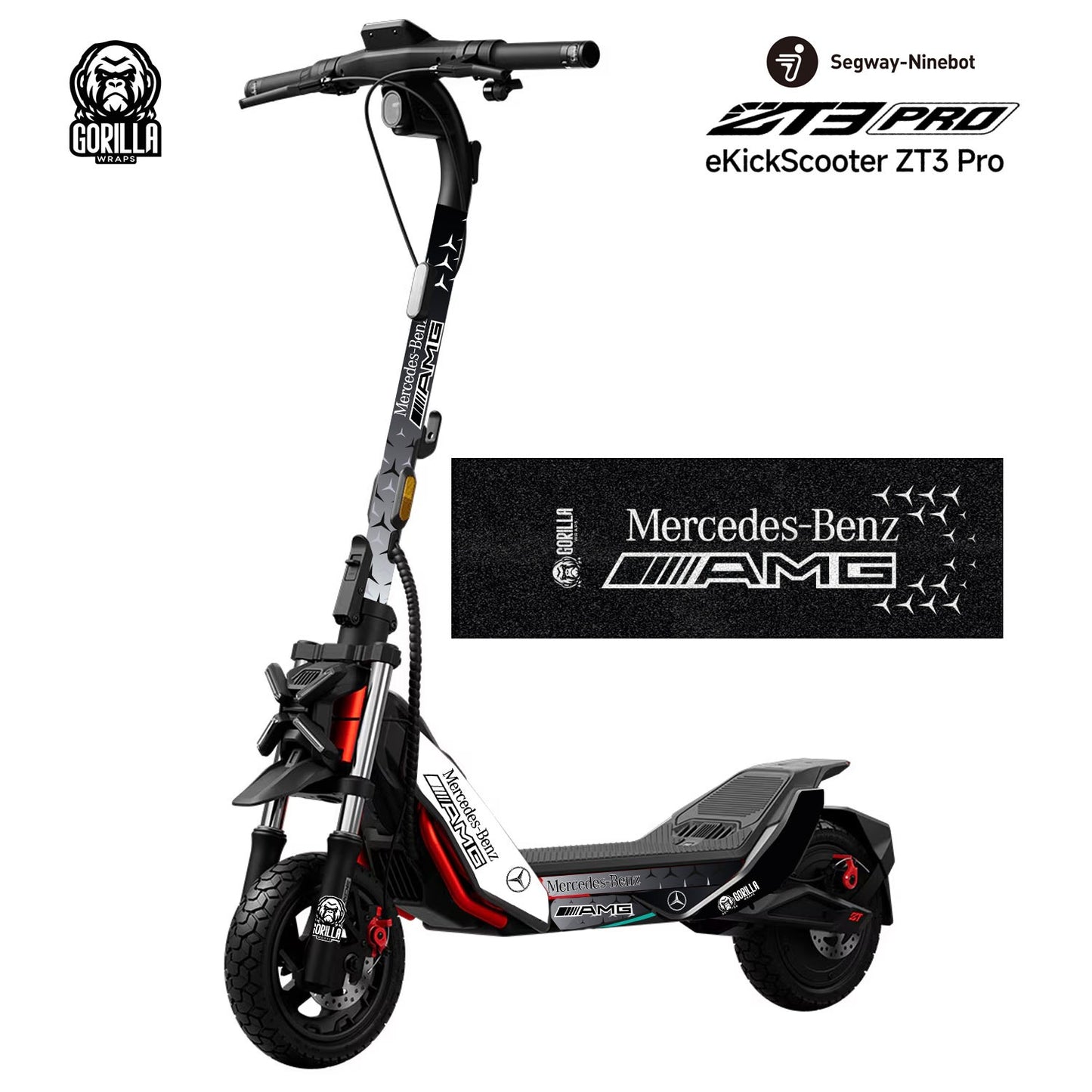 Vinilo Mercedes Benz AMG con base antideslizante para Segway ZT3 Pro