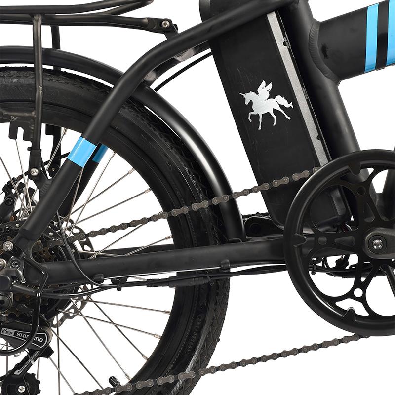 Bicicleta eléctrica plegable Sirio blanca 20" con frenos de disco