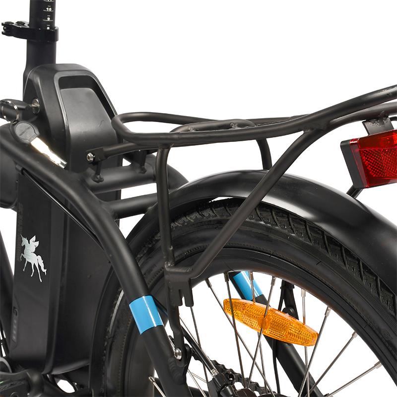 Bicicleta eléctrica plegable Sirio blanca 20" con frenos de disco