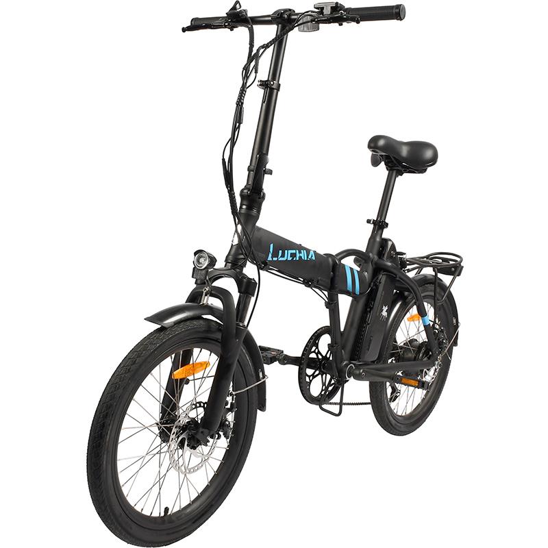 Bicicleta eléctrica plegable Sirio blanca 20" con frenos de disco