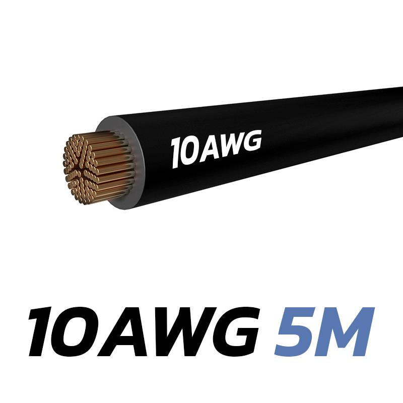 Cable negro 10 AWG - 5M
