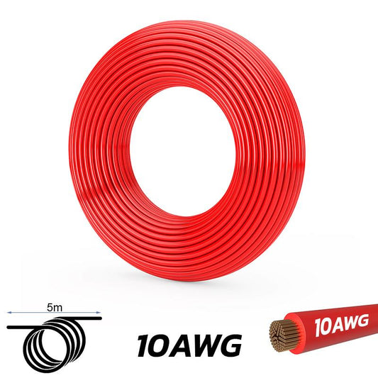 Cable negro 10 AWG - 5M