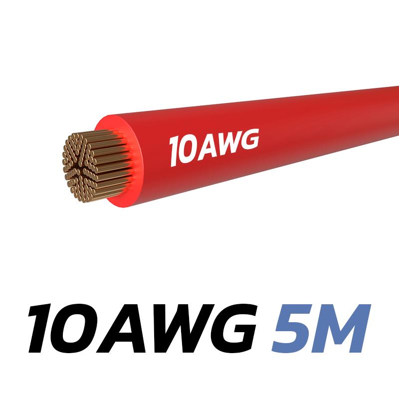 Cable negro 10 AWG - 5M