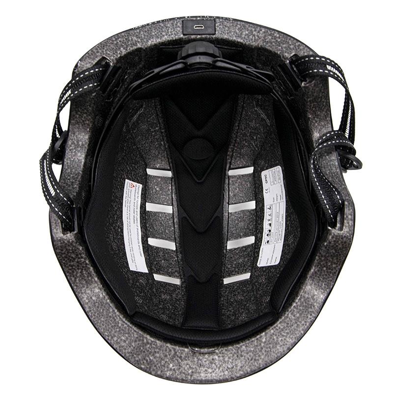 Casco con luz led delantera/trasera
