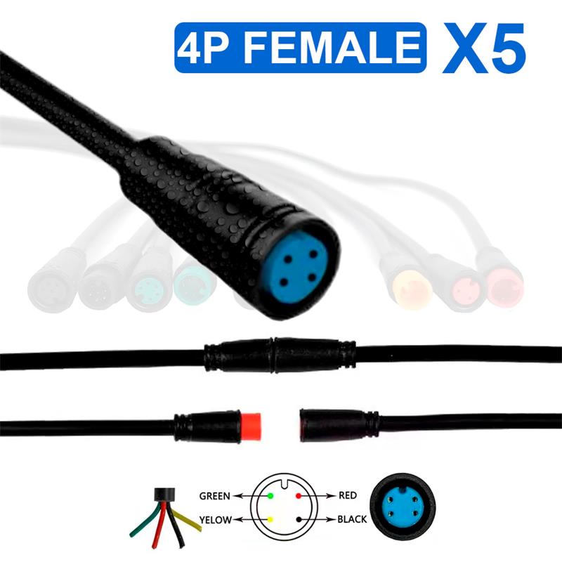 Conector waterproof 8mm 4 pin
