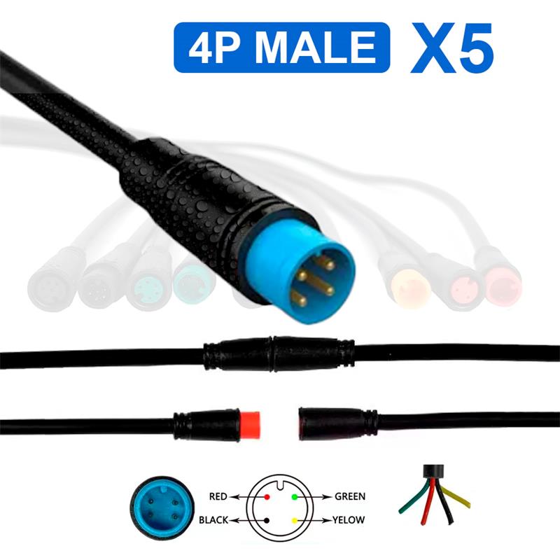 Conector waterproof 8mm 4 pin