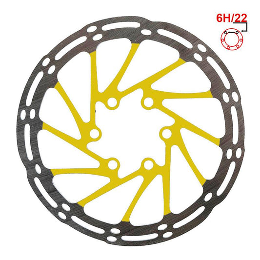 Disco de freno 140mm 6H amarillo