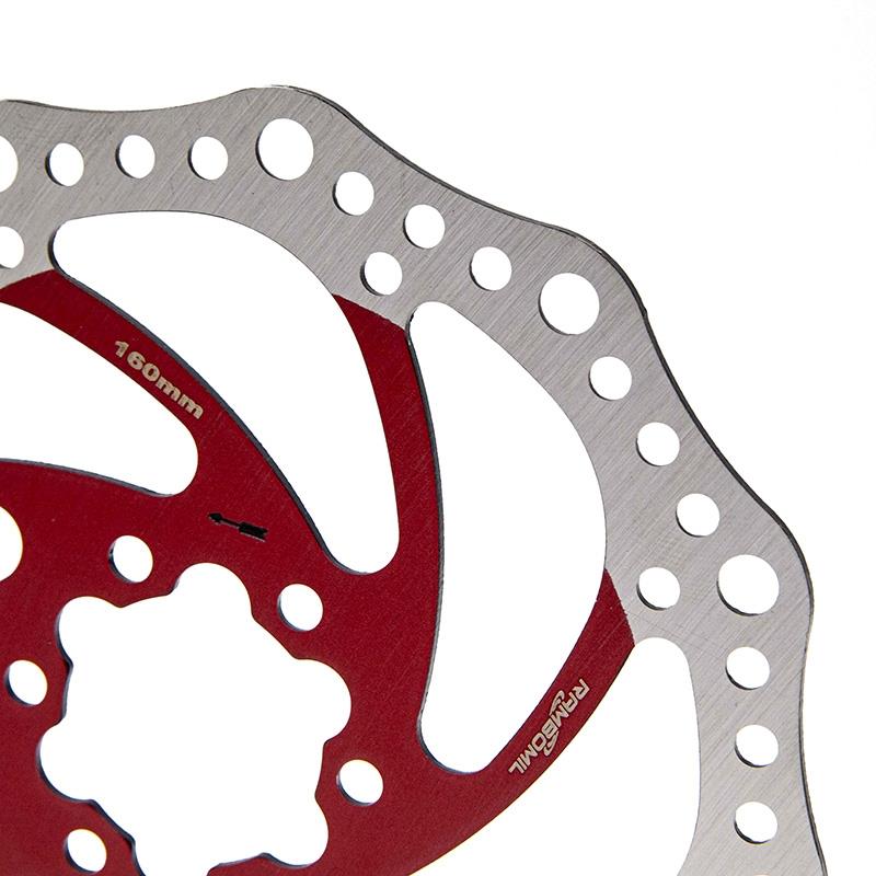 Disco de freno 160mm rojo – 6 agujeros