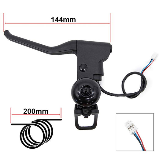 Maneta de freno con hall, tensor y timbre L para Ninebot F y D - Conector JST ZH