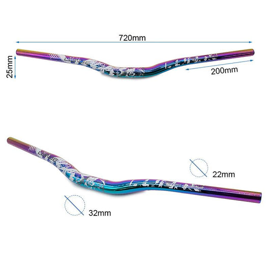 Manillar de 720mm con elevación 25mm multicolor 1