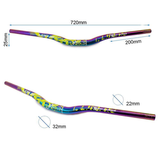 Manillar de 720mm con elevación 25mm multicolor 2