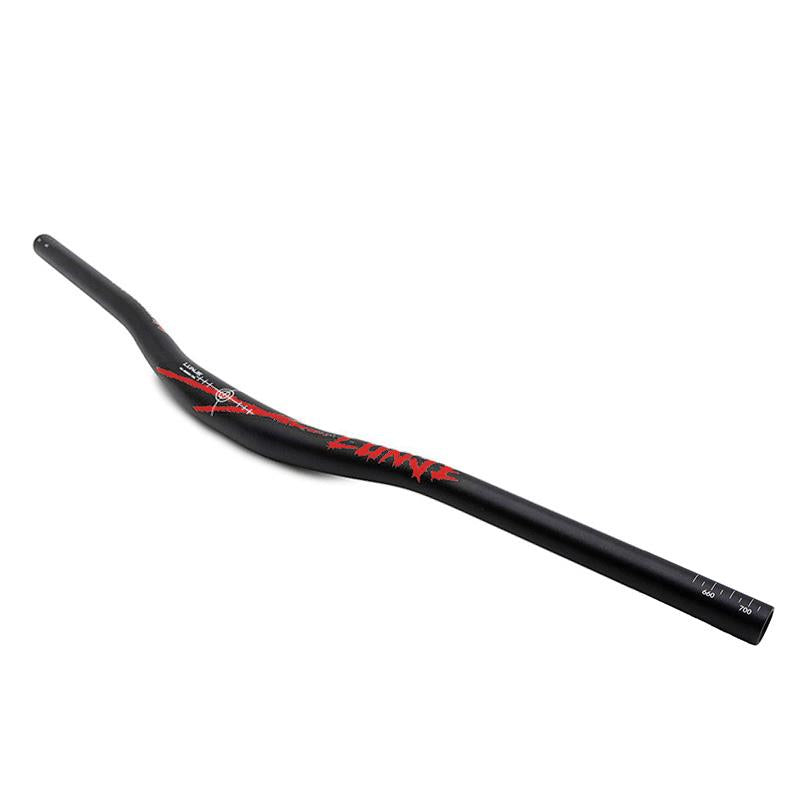 Manillar de 720mm con elevación 25mm negro-rojo