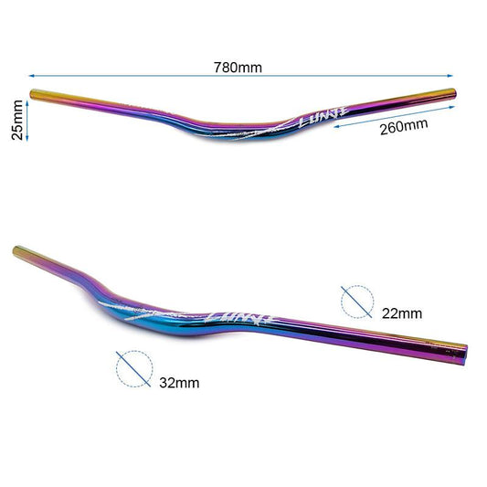 Manillar de 780mm con elevación 25mm multicolor 4