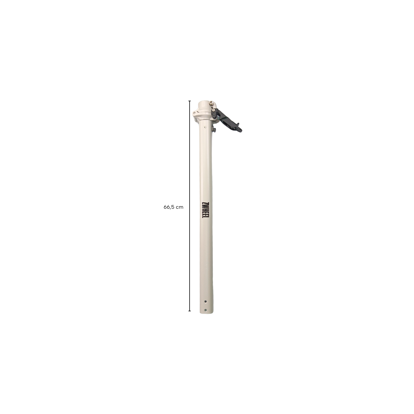 Mastil Tubo Doble Cierre Zfox Max Artic White