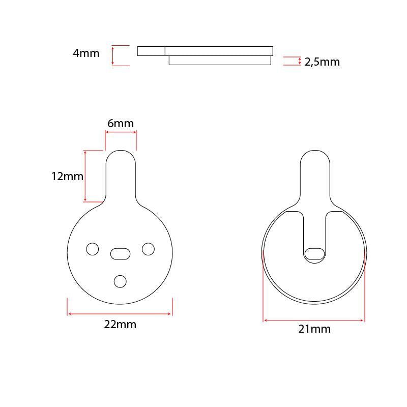 Pastilla de freno CT002-R de resina redonda con tetón