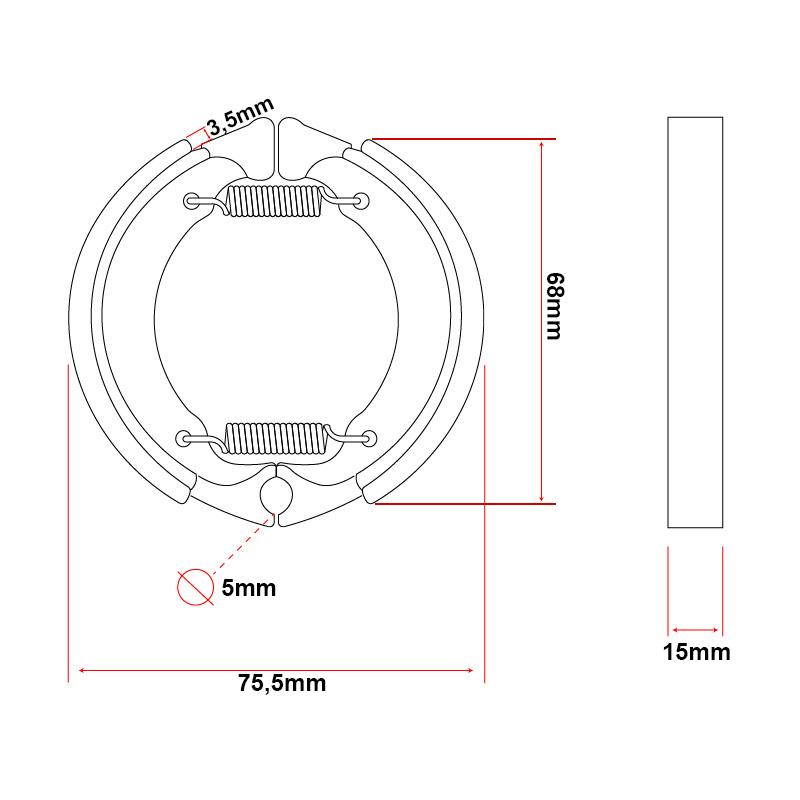 Pastilla de freno tambor para Minimotors Dualtron.