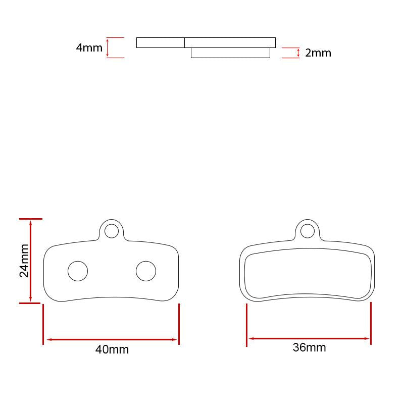 Pastilla de freno sinterizada para Shimano saint M810/M820 - Juego de 2